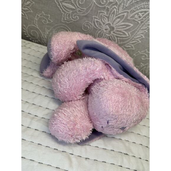Vintage Commonwealth 2003 Bunny Plush Pink Purple Ears Heart Nose Sewn Eyes 10” - Picture 3 of 6
